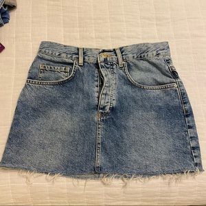 Button Jean Skirt